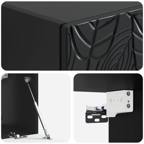 TV ormar za zid 78,5 x 41 x 30 cm Crna Konstruirano drvo Zidne - Crna 78,5 x 41 cm Cijena