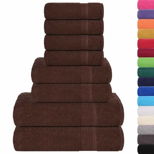 Set ručnika od 8 dijelova FROGN smeđi 360 g/m² - Smeđa Cijena