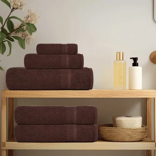 Set ručnika od 8 dijelova FROGN smeđi 360 g/m² - Smeđa Cijena
