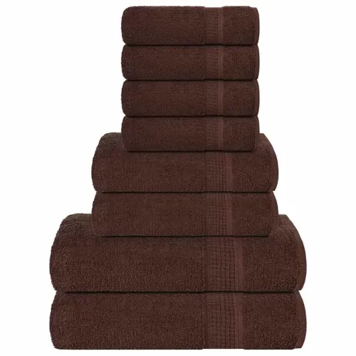 Set ručnika od 8 dijelova FROGN smeđi 360 g/m² - Smeđa Cijena