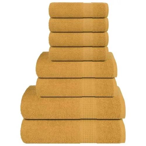 Set ručnika od 8 dijelova FROGN zlatni 360 g/m² - Zlatno Cijena