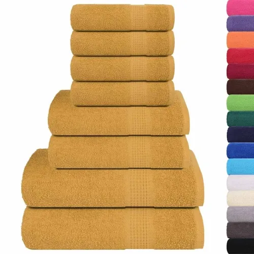 Set ručnika od 8 dijelova FROGN zlatni 360 g/m² - Zlatno Cijena