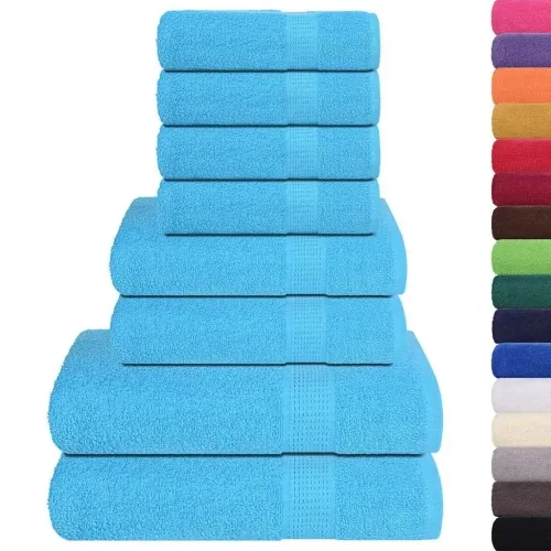 Set ručnika od 8 dijelova FROGN tirkizni 360 g/m² - Tirkizna Cijena