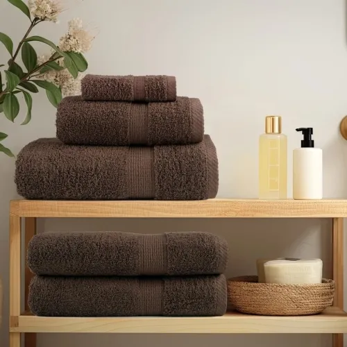 Premium ručnici za ruke SOLUND 4 kom. smeđi 50x100 cm 600 g/m² - Smeđa 50 x 100 cm 4 Cijena