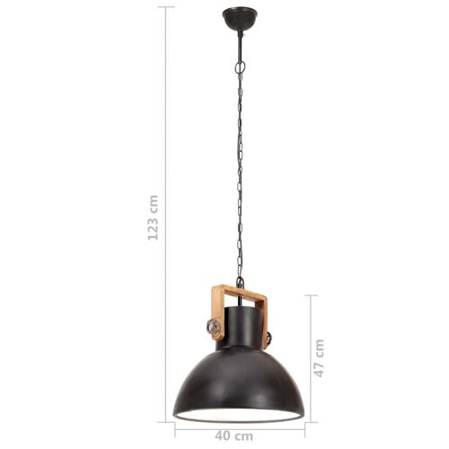 Industrijska viseća svjetiljka 25 W crna okrugla 40 cm E27 - Crna Ø 40 cm 1 1 Cijena