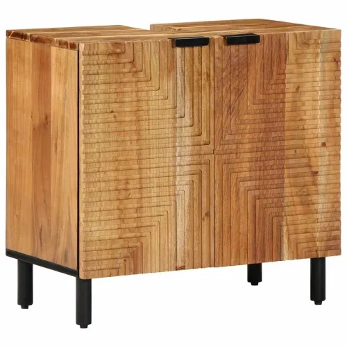 Set ormarića za kupaonicu 4 kom. Prirodna 38 x 33 x 160 cm - Masivno bagremovo drvo Cijena