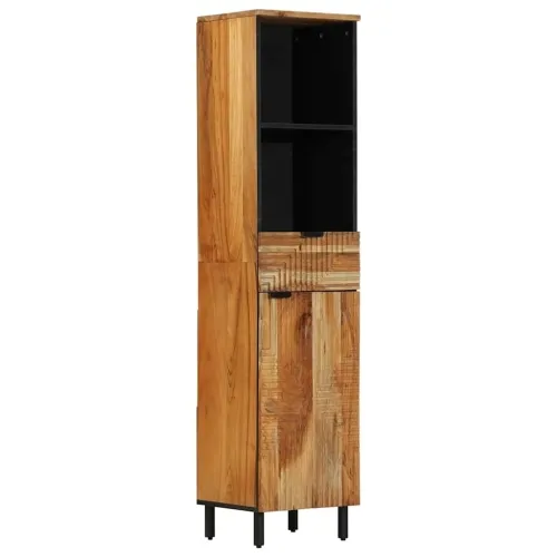 Set ormarića za kupaonicu 4 kom. Prirodna 38 x 33 x 160 cm - Masivno bagremovo drvo Cijena