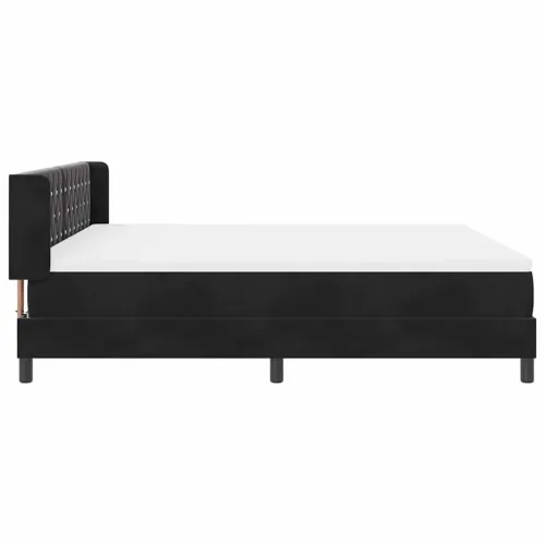 Box spring krevet s uzglavljem Crna 200 x 180 cm Baršun - Crna 180 x 200 cm Kristal s dugmadima Cijena