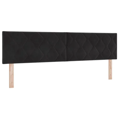 Boxspring krevet s madracem Crna 180 x 200 cm Baršun - Crna 180 x 200 cm Dizajn s rombovima Cijena