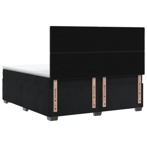Boxspring krevet s madracem Crna 140 x 190 cm Baršun - Crna 140 x 190 cm Kristal s dugmadima Cijena
