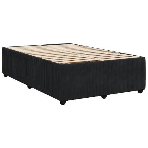 LED okvir za krevet s madracem Crna 120 x 190 cm Baršun - Crna 120 x 190 cm Kristal s dugmadima Cijena