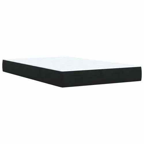 LED okvir za krevet s madracem Crna 120 x 190 cm Baršun - Crna 120 x 190 cm Kristal s dugmadima Cijena