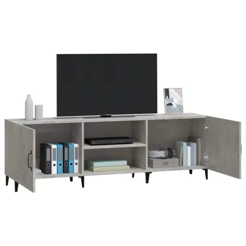 TV ormarić boja betona 150x30x50 cm od konstruiranog drva - Beton siva Cijena