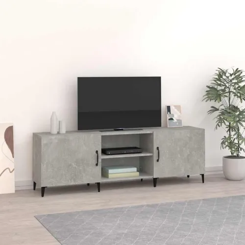 TV ormarić boja betona 150x30x50 cm od konstruiranog drva - Beton siva Cijena