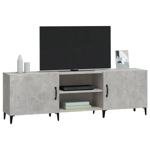 TV ormarić boja betona 150x30x50 cm od konstruiranog drva - Beton siva Cijena