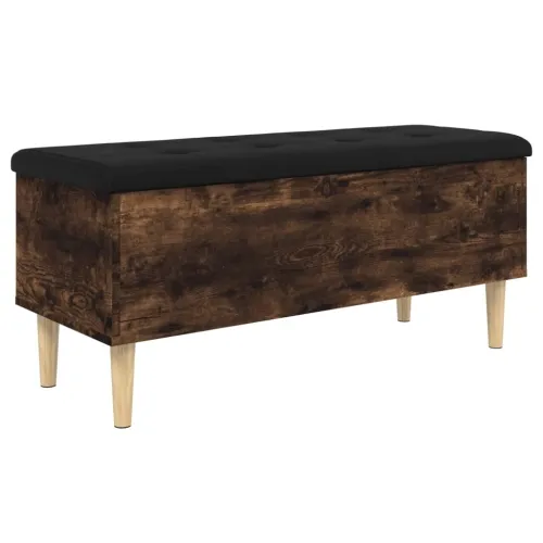 Klupa za pohranu boja hrasta 102x42x46 cm od konstruiranog drva - Dimljeni hrast 102 x 42 x 46 cm Cijena
