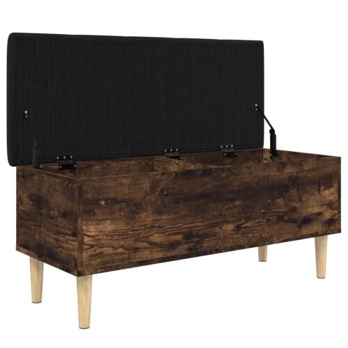 Klupa za pohranu boja hrasta 102x42x46 cm od konstruiranog drva - Dimljeni hrast 102 x 42 x 46 cm Cijena