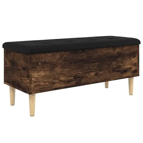 Klupa za pohranu boja hrasta 102x42x46 cm od konstruiranog drva - Dimljeni hrast 102 x 42 x 46 cm Cijena