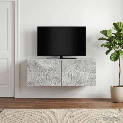 TV ormar za zid 98 x 41 x 30 cm Betonska siva Konstruirano drvo - Betonska siva 98 x 41 cm Cijena