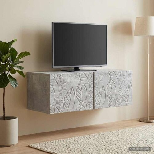 TV ormar za zid 98 x 41 x 30 cm Betonska siva Konstruirano drvo - Betonska siva 98 x 41 cm Cijena