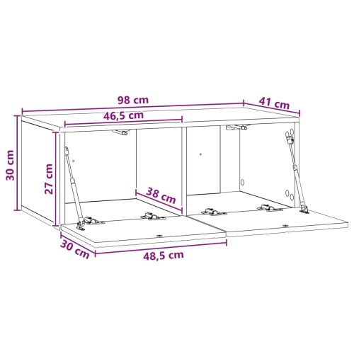 TV ormar za zid 98 x 41 x 30 cm Bijela visokog sjaja - Bijela visokog sjaja 98 x 41 cm Cijena