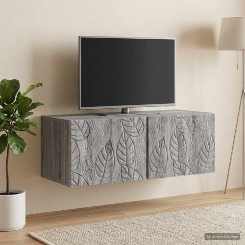 TV ormar za zid 98 x 41 x 30 cm Siva Sonoma Konstruirano drvo - Siva Sonoma 98 x 41 cm Cijena