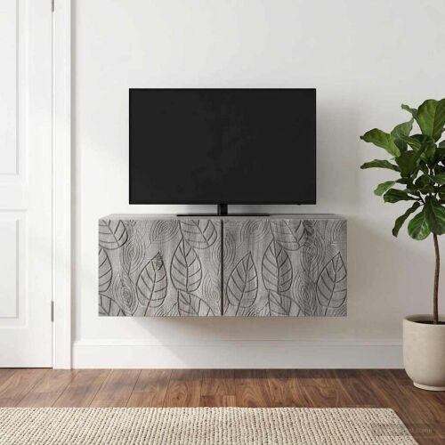 TV ormar za zid 98 x 41 x 30 cm Siva Sonoma Konstruirano drvo - Siva Sonoma 98 x 41 cm Cijena