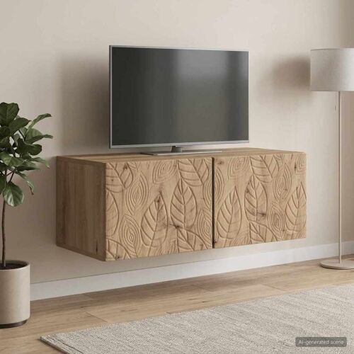 TV ormar za zid 98 x 41 x 30 cm Hrast artisan Konstruirano drvo - Hrast artisan 98 x 41 cm Cijena