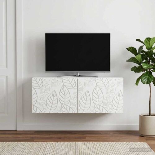 TV ormar za zid 59,5 x 31 cm Bijela Konstruirano drvo Zidne - Bijela 59,5 x 31 cm Cijena
