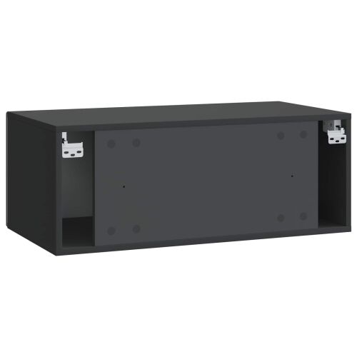 TV ormar za zid 59,5 x 31 cm Crna Konstruirano drvo Zidne - Crna 59,5 x 31 cm Cijena