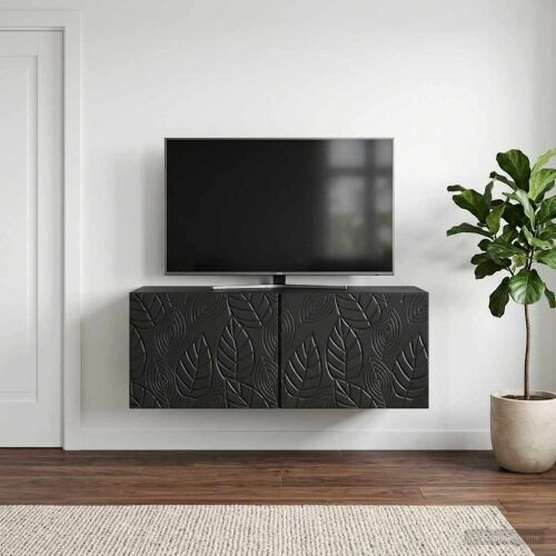 TV ormar za zid 59,5 x 31 cm Crna Konstruirano drvo Zidne - Crna 59,5 x 31 cm Cijena