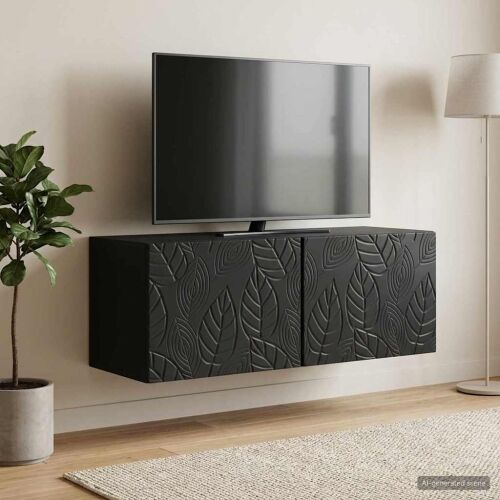 TV ormar za zid 59,5 x 31 cm Crna Konstruirano drvo Zidne - Crna 59,5 x 31 cm Cijena