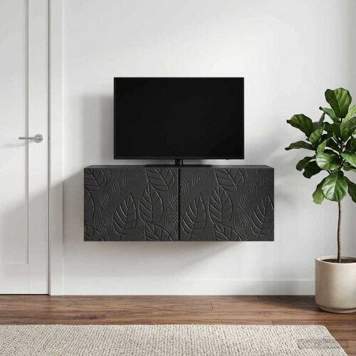 TV ormar za zid 78,5 x 31 cm Crna Konstruirano drvo Zidne - Crna 78,5 x 31 cm Cijena