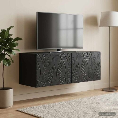 TV ormar za zid 78,5 x 31 cm Crna Konstruirano drvo Zidne - Crna 78,5 x 31 cm Cijena
