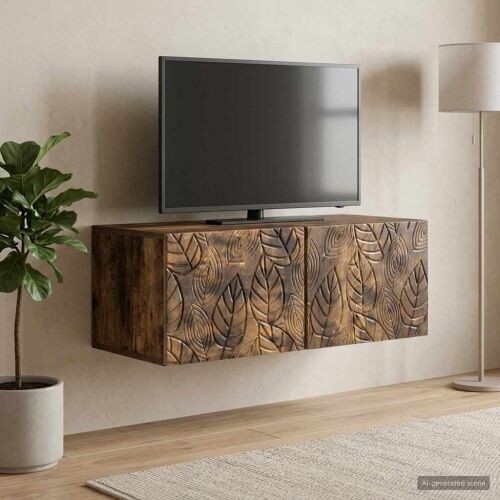 TV ormar za zid 78,5 x 31 cm Dimljeni hrast Konstruirano drvo - Dimljeni hrast 78,5 x 31 cm Cijena