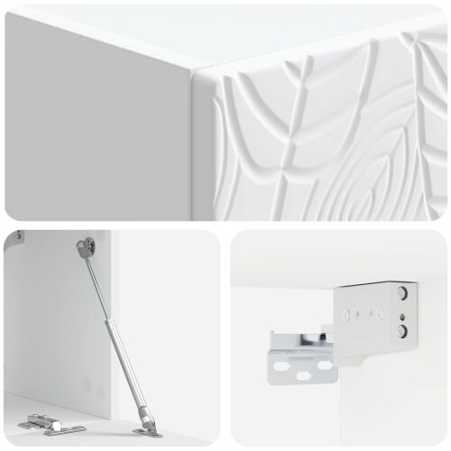 TV ormar za zid 98 x 31 cm Bijela Konstruirano drvo Zidne - Bijela 98 x 31 cm Cijena