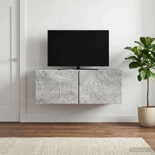 TV ormar za zid 98 x 31 cm Betonska siva Konstruirano drvo - Betonska siva 98 x 31 cm Cijena