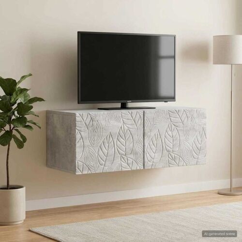 TV ormar za zid 98 x 31 cm Betonska siva Konstruirano drvo - Betonska siva 98 x 31 cm Cijena