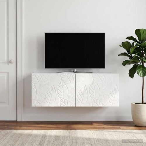 TV ormar za zid 98 x 31 cm Bijela visokog sjaja - Bijela visokog sjaja 98 x 31 cm Cijena