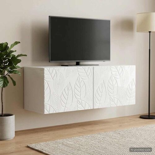 TV ormar za zid 98 x 31 cm Bijela visokog sjaja - Bijela visokog sjaja 98 x 31 cm Cijena