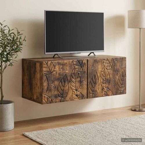 TV ormar za zid 98 x 31 cm Dimljeni hrast Konstruirano drvo - Dimljeni hrast 98 x 31 cm Cijena