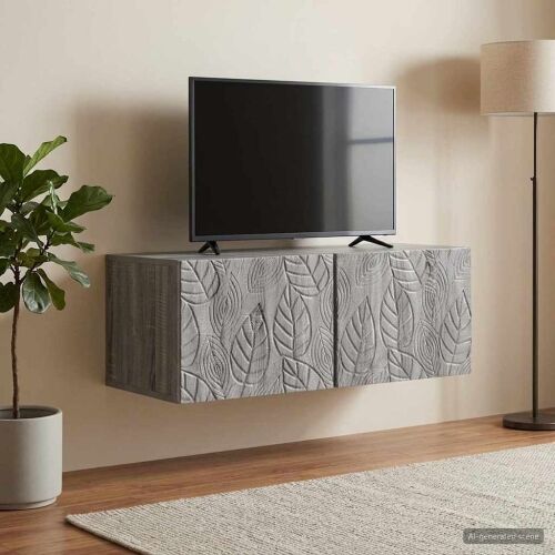 TV ormar za zid 98 x 31 cm Siva Sonoma Konstruirano drvo Zidne - Siva Sonoma 98 x 31 cm Cijena
