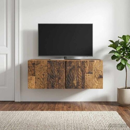 TV ormar za zid 98 x 31 cm Staro drvo Konstruirano drvo Zidne - Staro drvo 98 x 31 cm Cijena