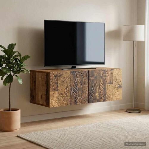 TV ormar za zid 98 x 31 cm Staro drvo Konstruirano drvo Zidne - Staro drvo 98 x 31 cm Cijena