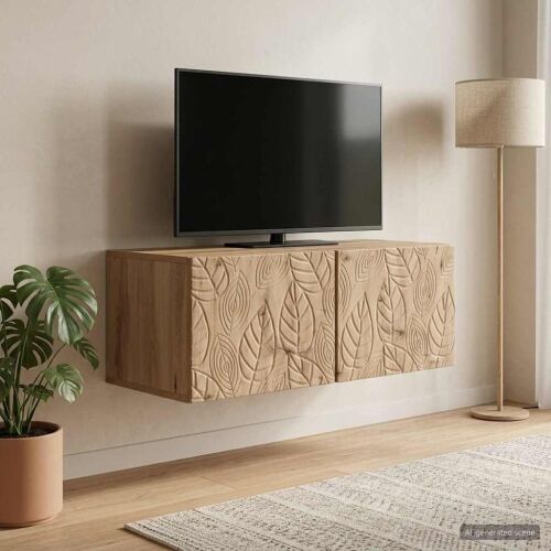 TV ormar za zid 98 x 31 cm Hrast artisan Konstruirano drvo - Hrast artisan 98 x 31 cm Cijena