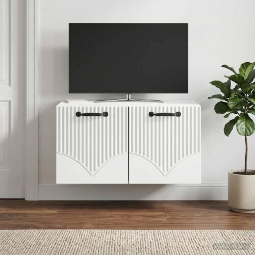 TV ormar za zid Bijela 59,5 x 41 x 30 cm Konstruirano drvo - Bijela 59,5 x 41 cm Cijena