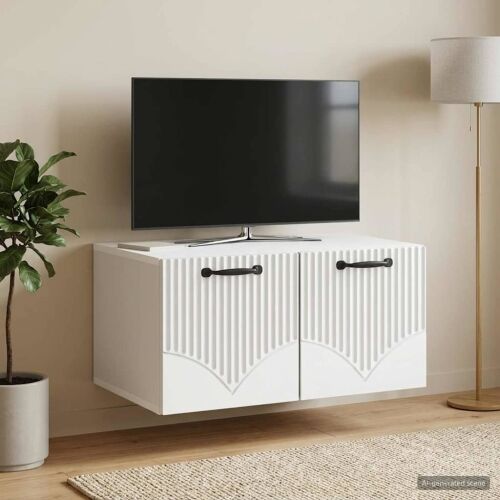 TV ormar za zid Bijela 59,5 x 41 x 30 cm Konstruirano drvo - Bijela 59,5 x 41 cm Cijena