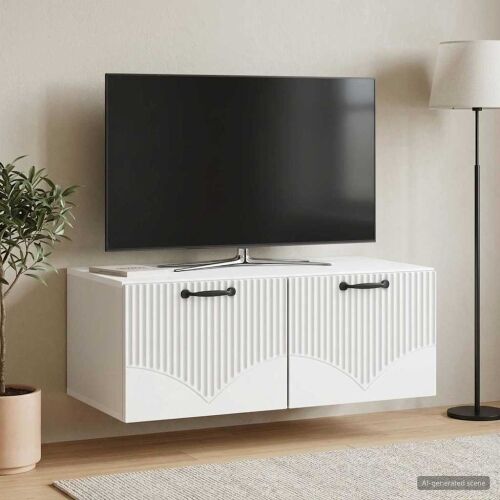 TV ormar za zid Bijela 78,5 x 41 x 30 cm Konstruirano drvo - Bijela 78,5 x 41 cm Cijena