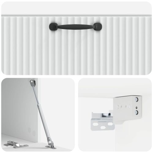 TV ormar za zid Bijela 78,5 x 41 x 30 cm Konstruirano drvo - Bijela 78,5 x 41 cm Cijena