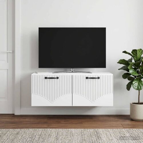 TV ormar za zid Bijela 78,5 x 41 x 30 cm Konstruirano drvo - Bijela 78,5 x 41 cm Cijena